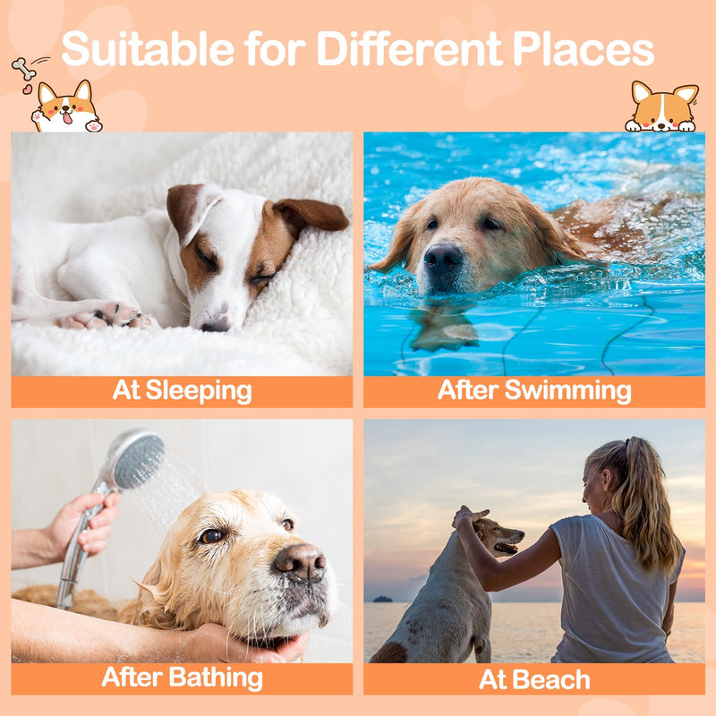Bienbee Dog Bathrobe, Quick Drying Dog Robe Super Absorbant Dog Towels for Drying Dogs, Warm Keeping Dog Robes for after Bath Dogs Bath Supplies Large Dark Blue - PawsPlanet Australia