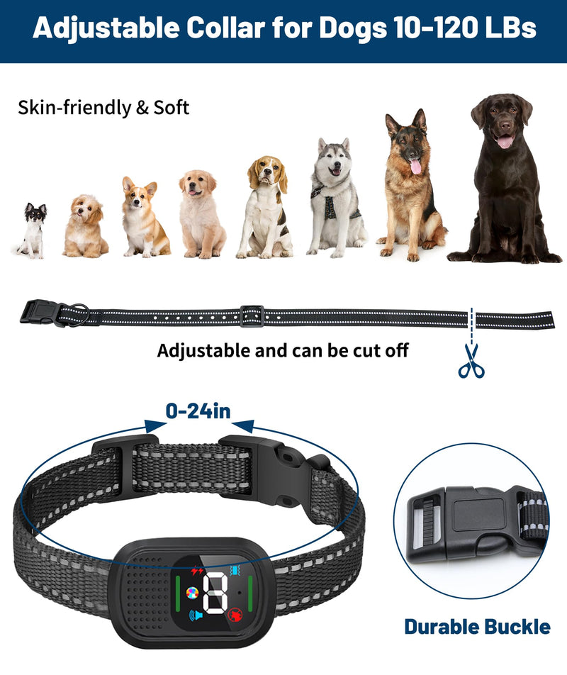 Dog Shock Collar for Dog Training & Behavior Aid, Up to 3300FT Remote Range Training Collar with 4 Training Modes, Voice Call | Vibration(1-10) | Beep(1-10) | Safe Shock(1-10)