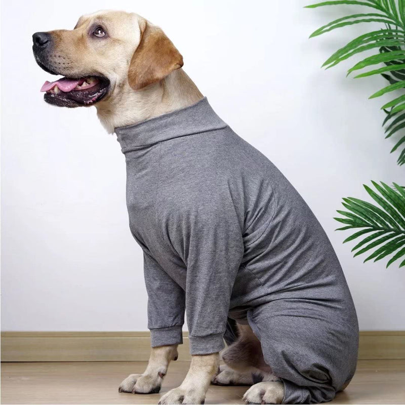 Xqpetlihai Dog Onesie Surgery Recovery Suit for Medium Large Dogs Recovery Shirt for Abdominal Wounds or Skin Diseases Bodysuit Dogs Pajamas for Shedding Allergy Anti Licking(G,XL) GREY X-Large (Pack of 1)