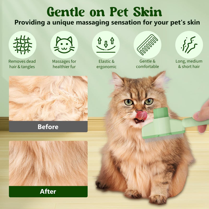 2-in-1 Flea Comb & Electrostatic Glove Set for Cats & Dogs | Removes Fleas, Tangles, Loose Hair & Dander | Bonus Pet Hair Remover for Furniture, Carpet & Bedding - PawsPlanet Australia