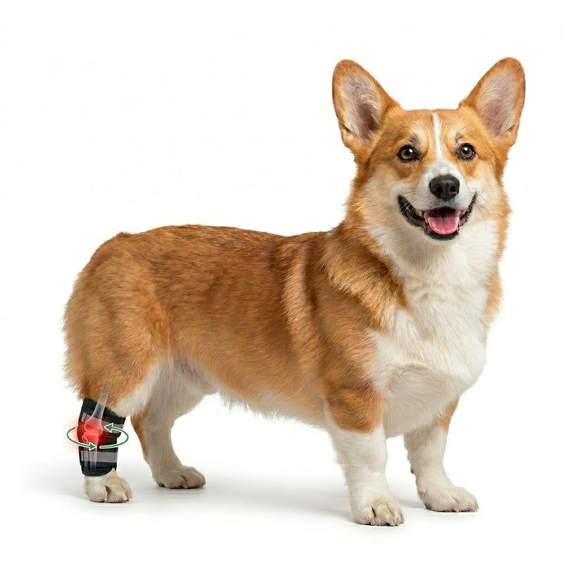 Firstbrace Dog Rear Leg Hock Joint Braces with Removable Metal Strips (L Pair) | Removable rigid metal strips deliver heavy-duty canine rear hock joint stabilisation. L
