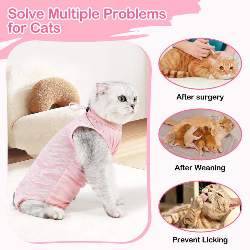 Cat Recovery Suit Cat Onesie for Cats After Surgery, Breathable Cat Surgery Recovery Suit Female for Abdominal Wounds, Kitten Recovery Suit E-Collar Alternative Cat Onesie After Spay Anti Licking L Blue - PawsPlanet Australia