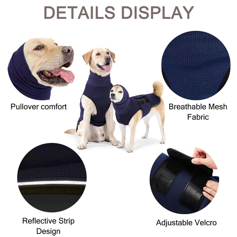TYXHXTF Anti-Stress Vest, Dog Anxiety Jacket, Soothing Coat, Dog Coat with Soothing Hood, Calming Shirt, Anxiety Relief for Dogs