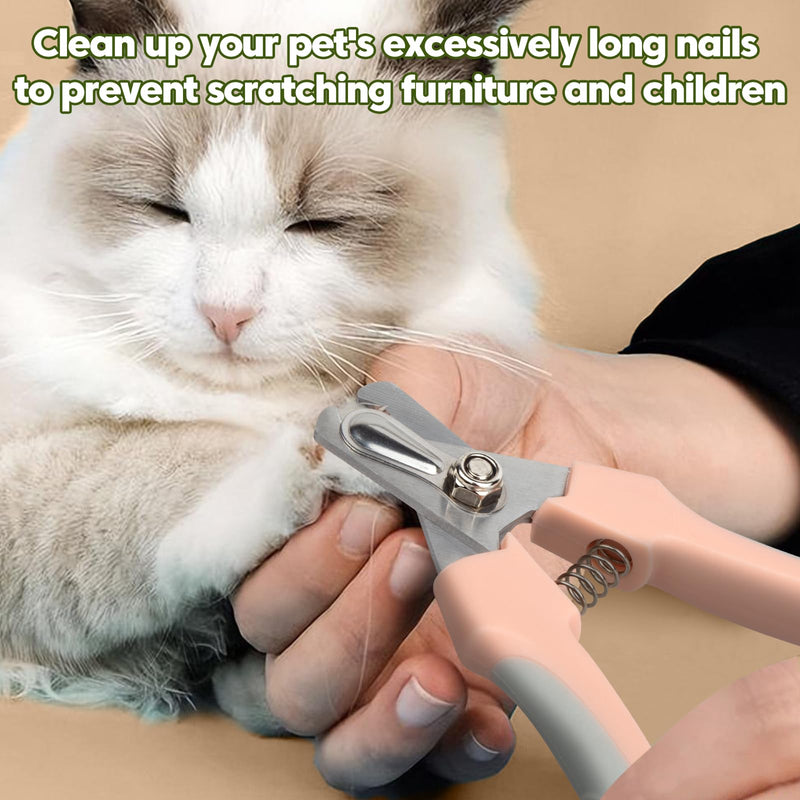 Self-Cleaning Cat Brush for Shedding with Cat Nail Clippers 2-Piece Set,Cat Brushes for Indoor Cats and Cat Nail Trimmer with Safety Guard Protective,Pet Hair Removal Tool for Cats and Dogs - PawsPlanet Australia