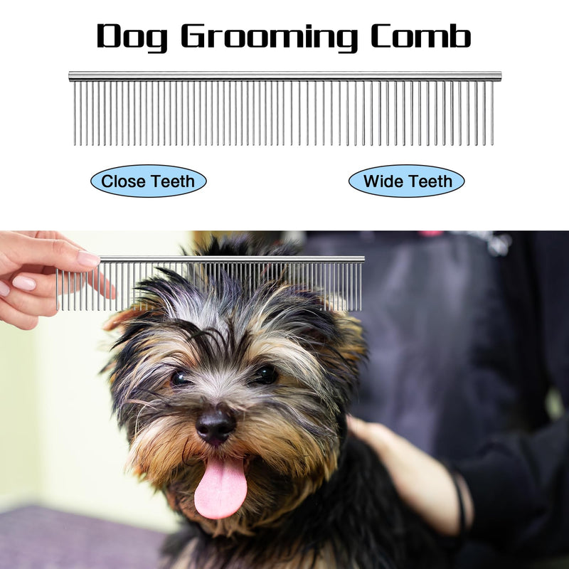Professional Dog Grooming Scissors with Safety Round Tips, 5 in 1 Dog Grooming Scissors Kit, 4CR Stainless Steel Professional Pet Grooming Shears for Dog, Sharp and Durable, Blue Blue 5 in 1 - PawsPlanet Australia