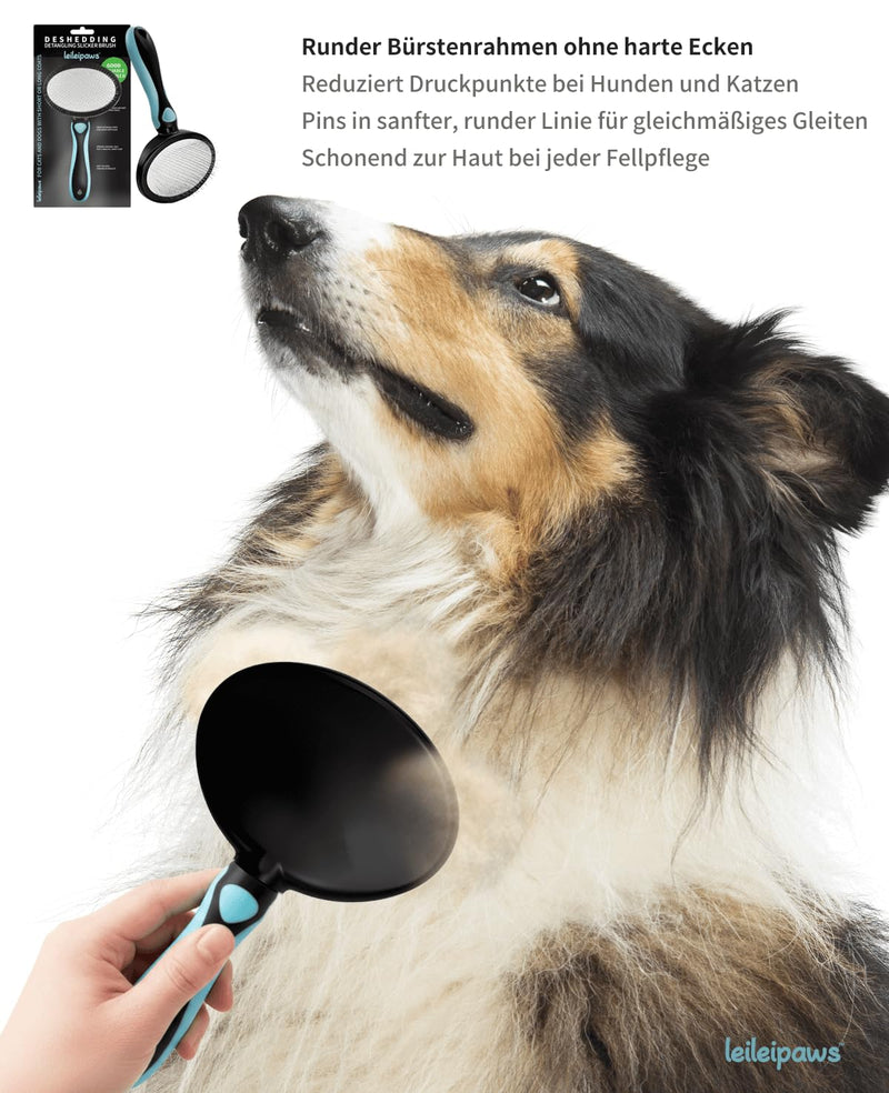 Dog Brush & Cat Brush - Professional Slicker Brush & Slicker Brush with Fine Bristles Against Undercoat & Loose Hair - Fur Brush & Pet Hair Brush for Grooming Dogs & Cats - PawsPlanet Australia
