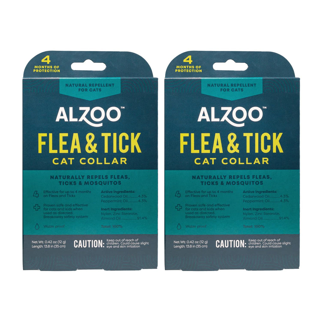 Flea & Tick Cat Collar, Helps Repel Fleas, Ticks & Mosquitoes, 100% Plant-Based Active Ingredients, Phthalates and PVC Free, Up to 8 Months Protection, Pack of 2 Cat Flea Collar (Pack of 2)