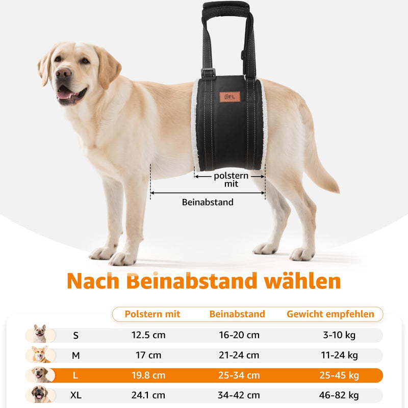 Dog Harness Dog Carrier Adjustable Walking Aid Dog Stairs Dog Rear Lift Support Harness Small, Medium and Large Dog Rehabilitation Carry Strap for Spinal Cord Infarction Osteoarthritis L
