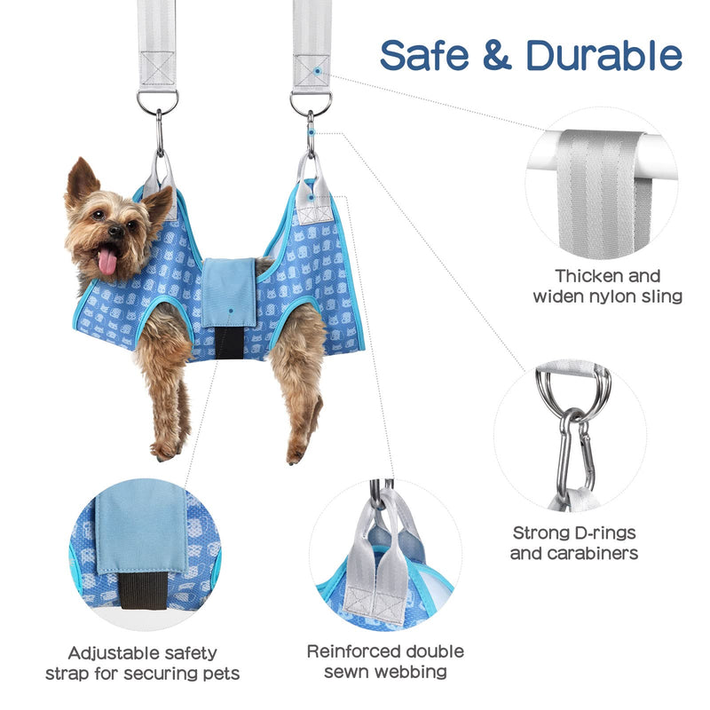 Dog Grooming Hammock Harness, Pet Grooming Hammock for Small Cats & Dogs, Dog Sling for Nail Clipping/Trimming - PawsPlanet Australia