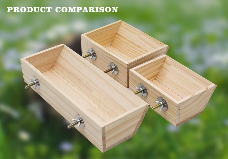 2 Pcs Guinea Pig Feeder Box, Wooden Small Animal Food Feeder, Hanging Rabbit Food Bowl, Small Animal Cage Accessories, Suitable for Rabbit Bunny Chinchilla Guinea Pig Hamster - PawsPlanet Australia
