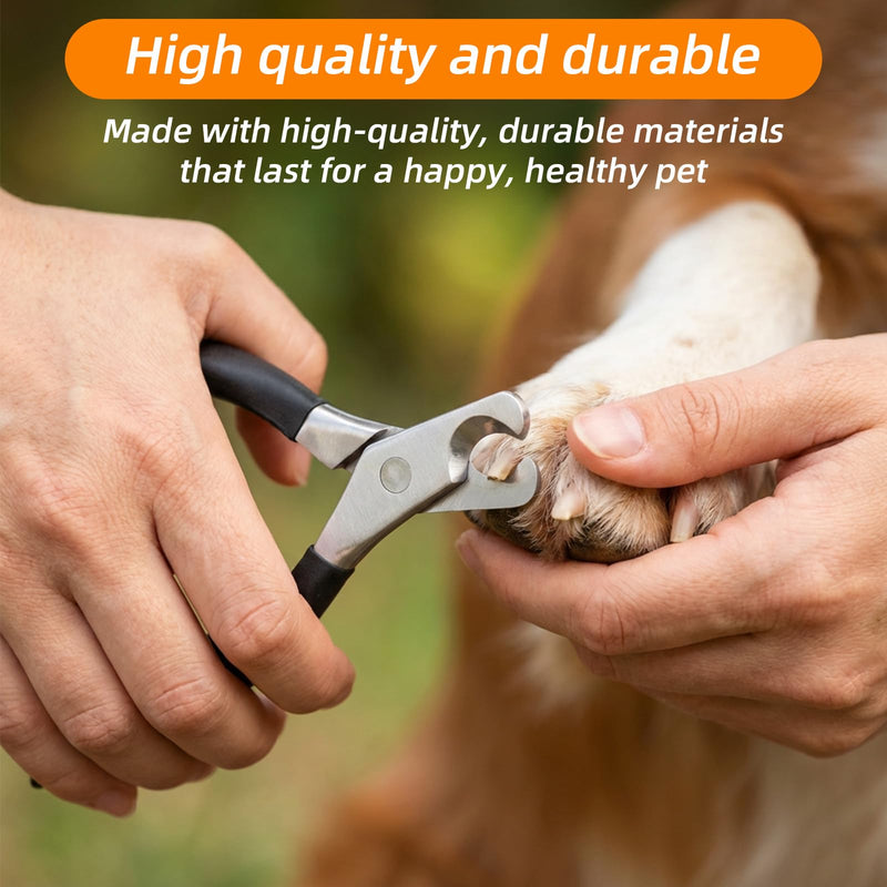 Stainless Steel Dog Nail Clippers, Heavy Duty Pet Nail Trimmer with Small Nail File Full Metal Professional Clipper for Large Medium Small Dogs Cats - PawsPlanet Australia