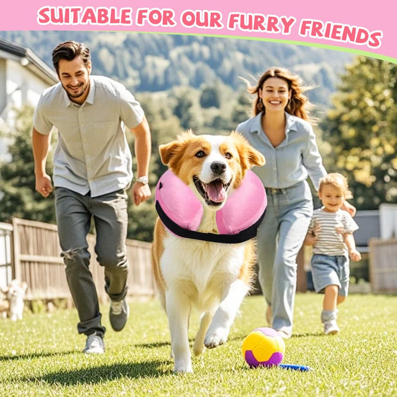 Dog neck brace, dog collar lick protection, SZMK inflatable dog protective collar soft, adjustable neck brace cat neck brace, collar for dog after surgery, cat collar with adjustable buckle - L L