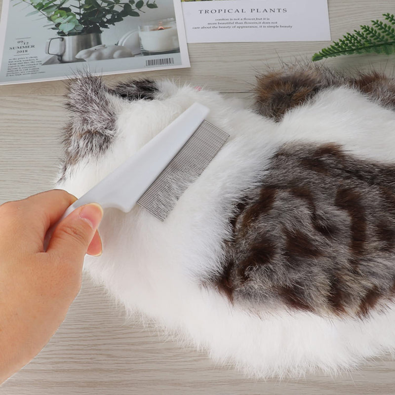 Flea Comb for Dogs and Cats - Pet Lice Comb Remove Fleas and Flea Eggs - Tear Stain Remover - Pet Comb for Detangling and Dematting Face & Paws - Dog Comb, Cat Comb - 3 Pack White - PawsPlanet Australia