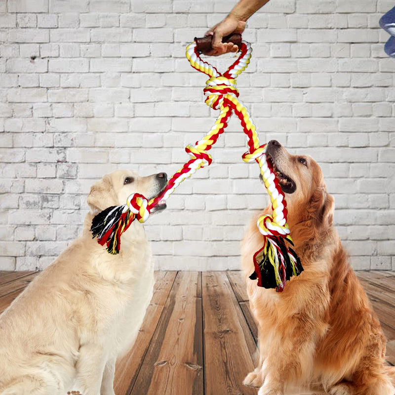 Extra Large Dog Rope Toys for Aggressive Chewers Tug of War Rope Interactive Heavy Duty Outdoor Medium Large Breed XL Dog Chew Rope Durable 3 Way Dog Rope Tough Pull Rope with Handle yellow - PawsPlanet Australia