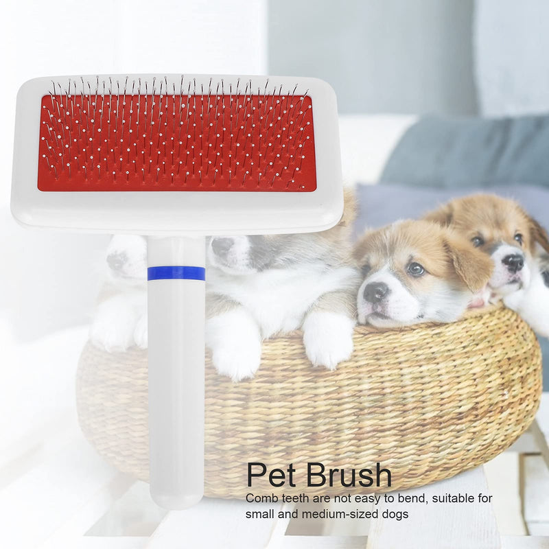 Small Dog Hair Comb, Grooming Slicker Brush, Stainless Steel Deshedding Dematting Brush, Rotating Head for Dogs and Cats - PawsPlanet Australia