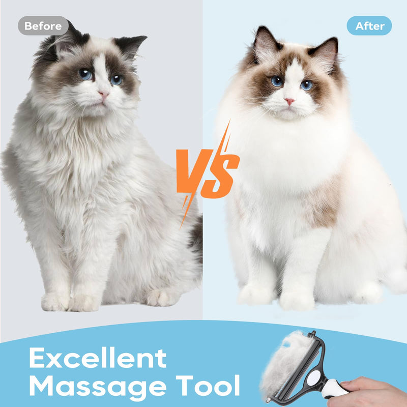 Extra Wide Undercoat Rake for Dogs and Cats, Pet Grooming Brush with Nail Clipper to Remove Loose Fur, Professional Dematting & Deshedding Comb for Tangled Hair (Large) Large - PawsPlanet Australia