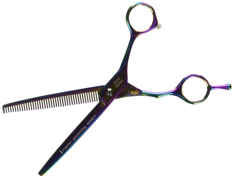 Master Grooming Tools 5200 Rainbow Series Shears — High-Performance Shears for Grooming Dogs - Thinners, 6½" 6.5-Inch Thinner - PawsPlanet Australia