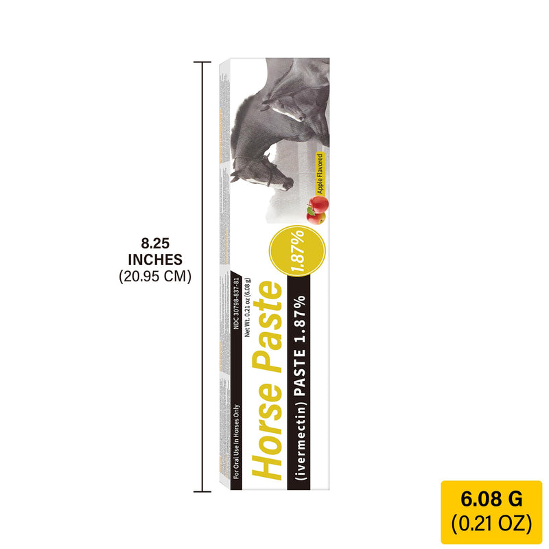 1 Pack Equine Paste 1.87% – (6.08g Each) Apple Flavored Oral for Horse
