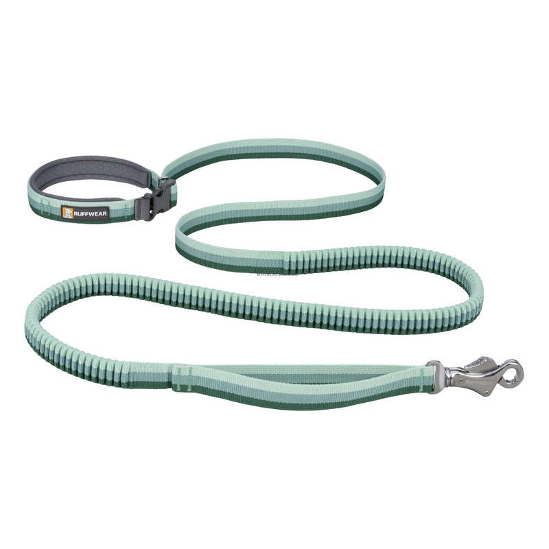 Ruffwear, Roamer Bungee Dog Leash for Running, Biking or Hiking, Can be Used Hand-Held or Hands-Free, River Rock Green, 7.3'-11' 7.3'-11'