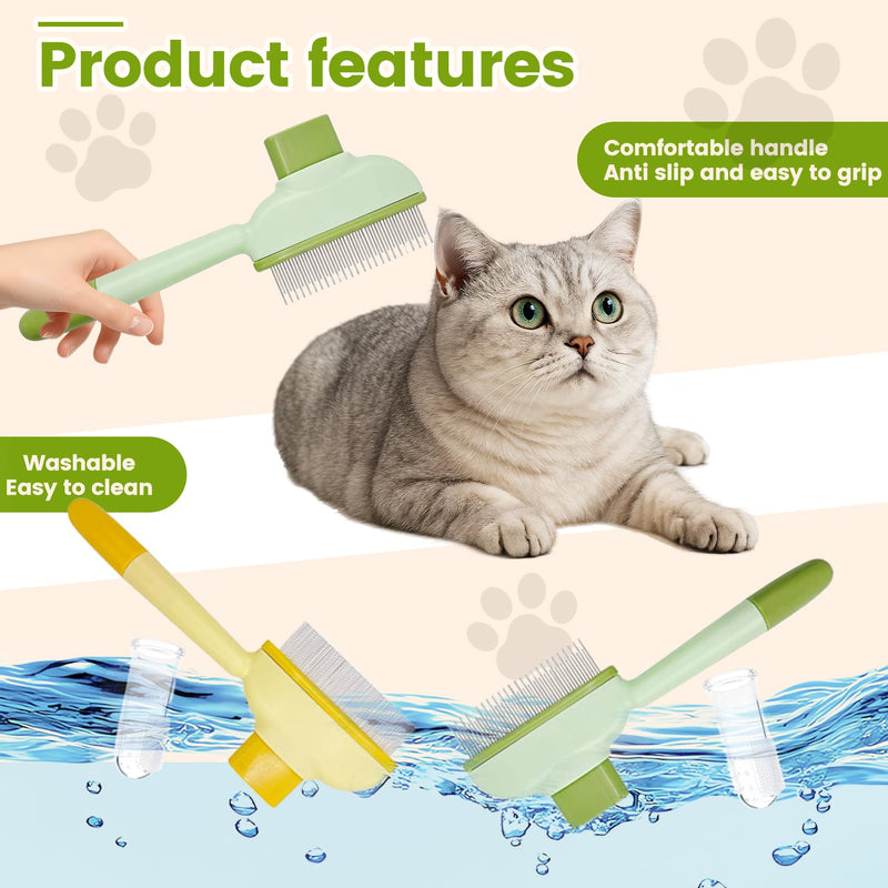 6 Pack Flea Comb for Cats & Dogs - Self Cleaning Pet Comb Grooming Brush with Long & Short Stainless Steel Teeth for Shedding Pet Hair Removal Comb with Pets Toothbrush Finger Brushes (1set) 1set - PawsPlanet Australia