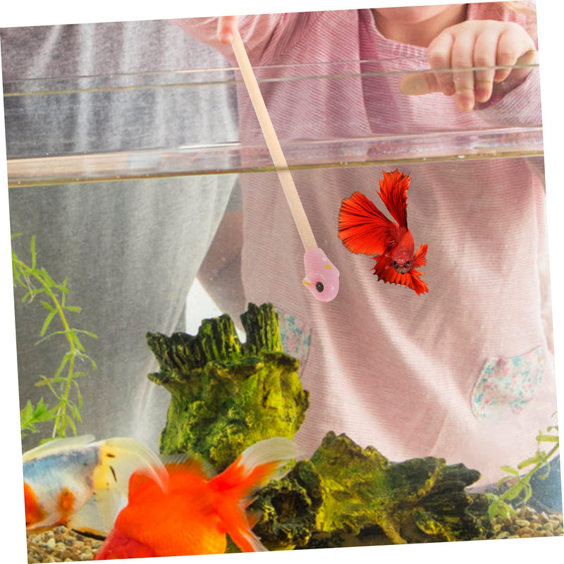 Fish Training Stick Betta Training Toys Fish Tank Decor Betta Wand Toy Betta Bed Tunnel Wand for Fish Training Betta Sticks Betta Toys Decorations Betta Fish Wooden - PawsPlanet Australia