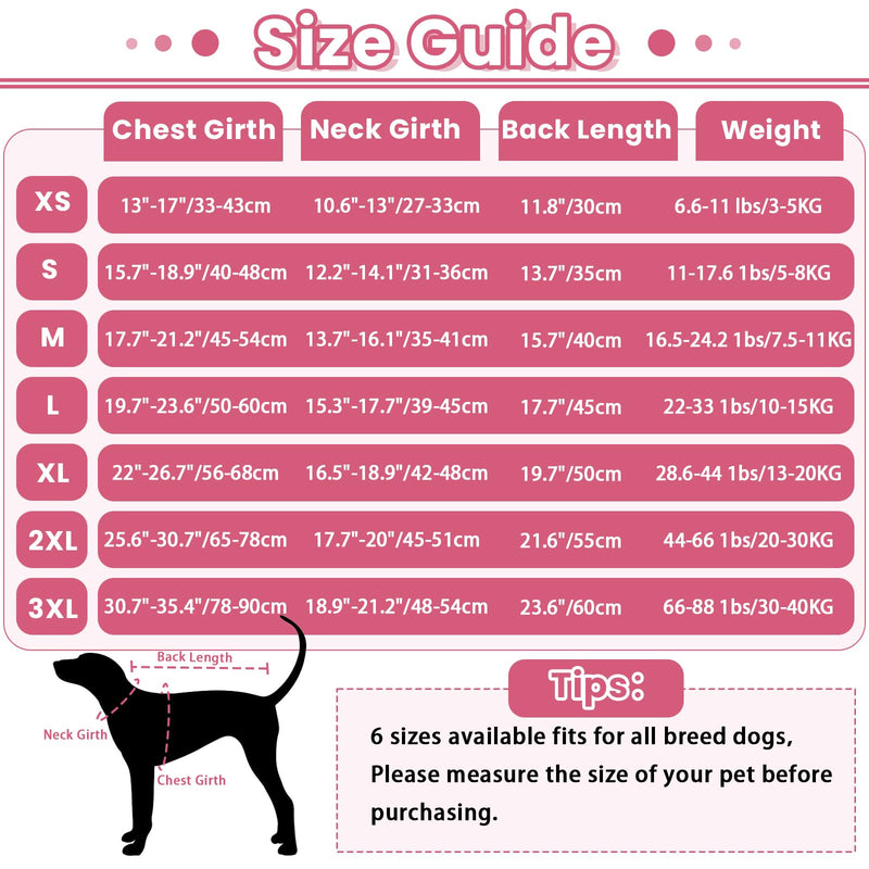 IECOii Dog Calming Shirt,Dog Separation Anxiety Jacket Soft Compression Hoodie for Anxious Dogs Compression Shirt Noise Cancelling Dog Ear Muffs Calming Wrap for Dog Ear Infection Recovery RoseRed XL XL(Chest Girth:26.77"-31.50")