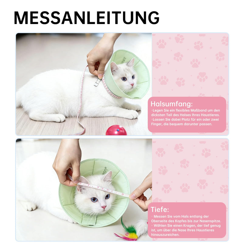 Adjustable Soft Cat Cone Collar - Waterproof Recovery Collar for Cats After Surgery, Lightweight Elizabethan Collar for Kittens, Small to Large Pink Gradient Color M(Neck: 22-26CM)
