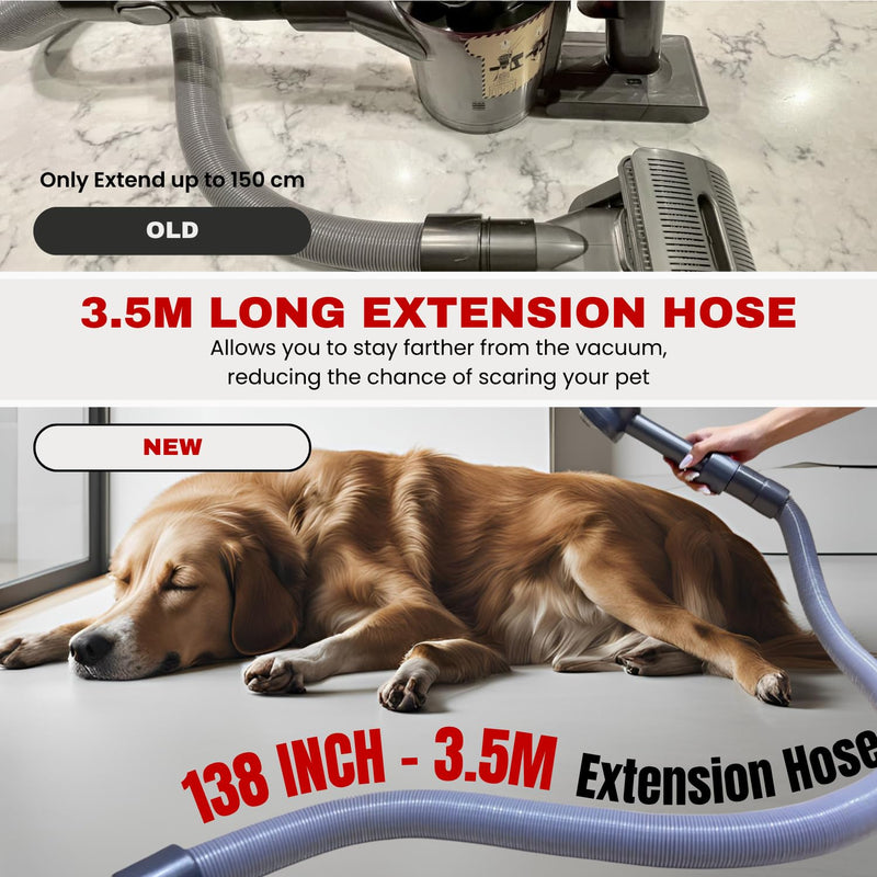 Dog Brush Vacuum Attachment for Miele Classic C1 C2 C3, Shark NV350 NV500 NV501 HV300 HV371 HV372 & Small Shop Vacs (1-1/4'' Vacuum Hose) - Pet Grooming/Removal Attachment for Dogs Cats - PawsPlanet Australia
