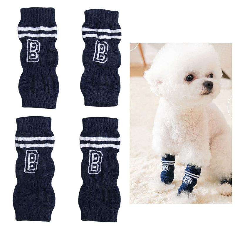 Dog Leg Brace, 4 Pack Dog Elbow Guard, Dog Hind Leg Squat Brace, Joint Protection, Dirt Resistance, Stylish Letter Pattern