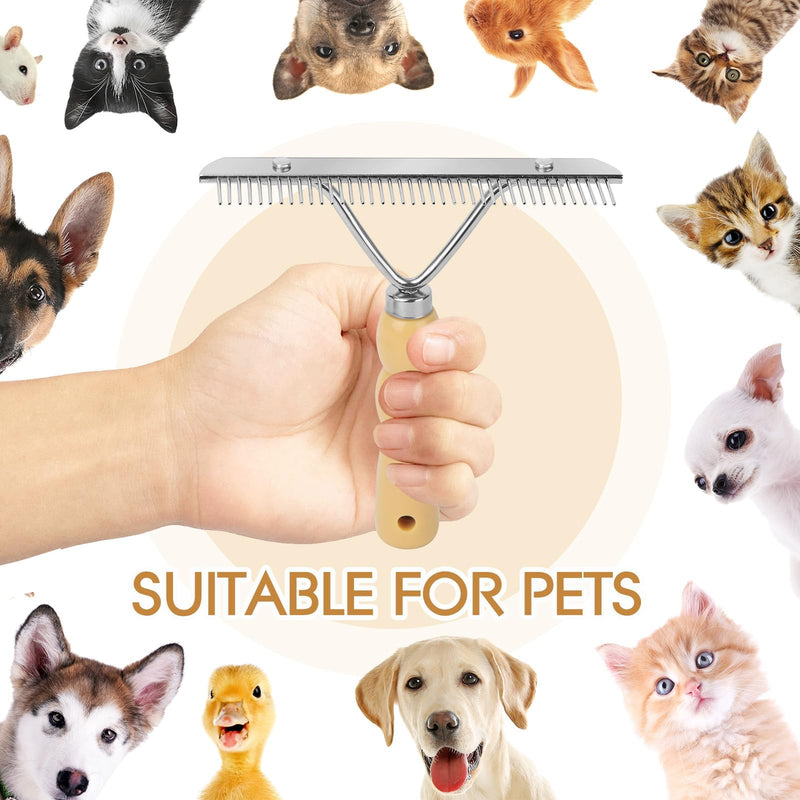 Metal Handheld Carpet Rake for Fluffy Plush, Pet Hair Removal Tool, Reusable Cat & Dog Hair Remover Comb, Brush Scraper Broom for Shag Rugs, Home Cleaning - Efficient Pet Hair Pickup - PawsPlanet Australia