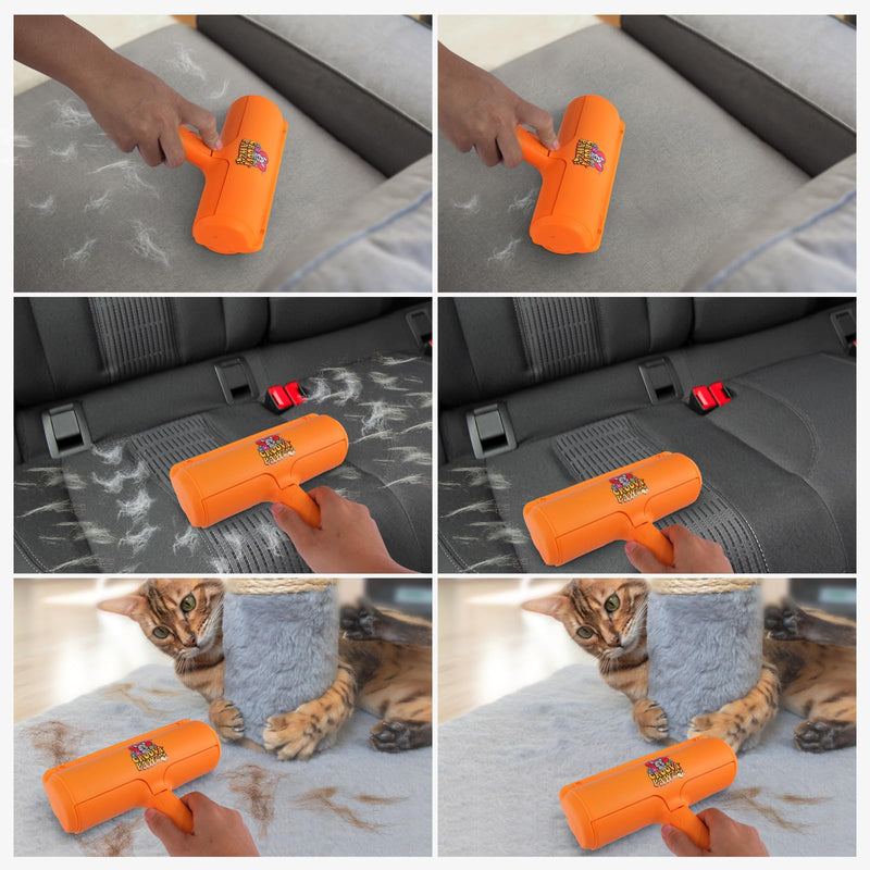 Ultimate Pet Hair Removal Kit | Car Pet Hair Removal | 18 Pet Hair Attracting Washer/Dryer Balls | Reusable Static Hair Brush | Dog Brush/Edge Cleaner | Safe and Gentle | GROOVY PAWZ - PawsPlanet Australia