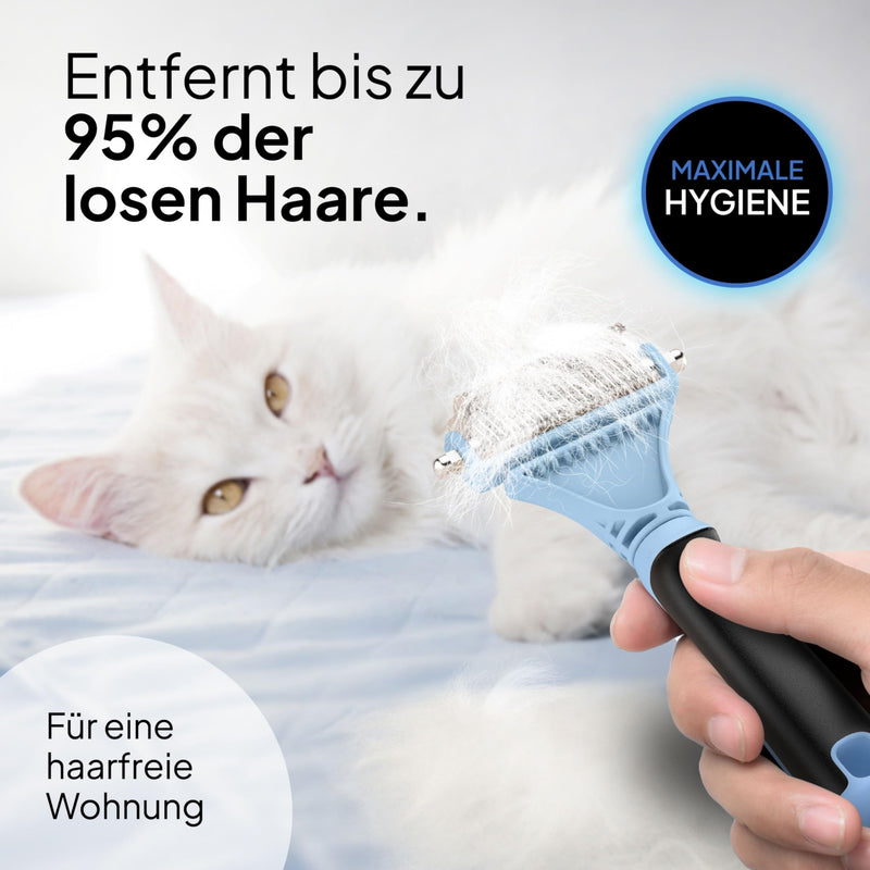 Pretty Paw® [Fur Love 2.0] for gentle and precise hair removal, suitable as a cat brush, long hair and cat brush, short hair against tangles, comfortable massaging undercoat brush, cat - PawsPlanet Australia