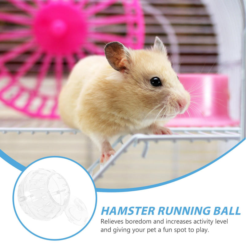 FOMIYES Hamster Exercise Ball 10CM Hamster Running Ball Transparent Hamster Wheel for Dwarf Hamsters Small Animal Pet to Reduce Boredom and Increase Activity (Random Color) - PawsPlanet Australia