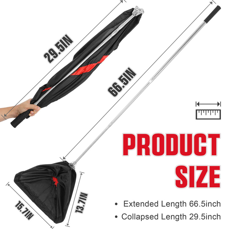 Telescopic Snake Catcher Net with Secure Drawstring – 29 to 66 Inch Adjustable Pole for Safe Transporting and Capturing All Kinds of Snakes - PawsPlanet Australia