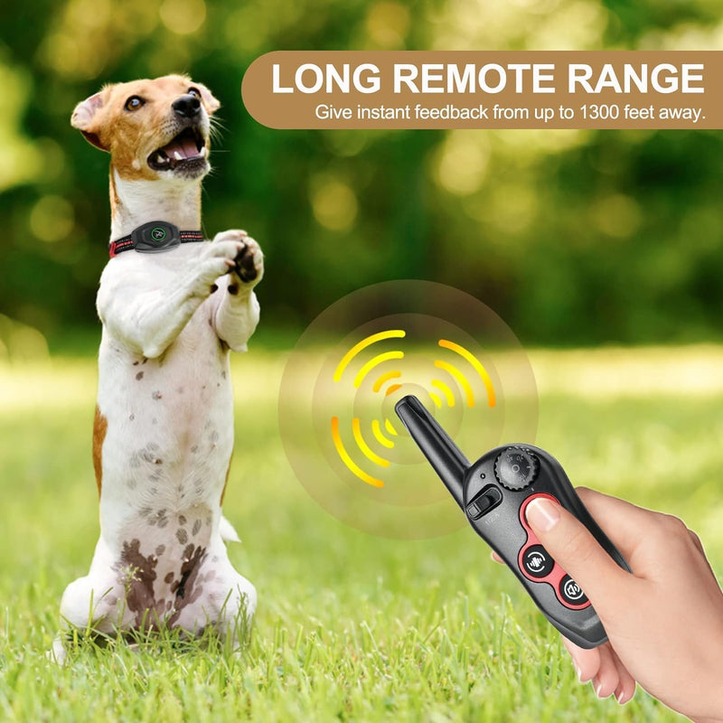 Dog Shock Collar - 2 in 1 Bark Collar with Remote, w/3 Remote Training Modes, Beep, Vibration 1300Ft Dog Training Collar for for Small Medium Large Dogs - PawsPlanet Australia