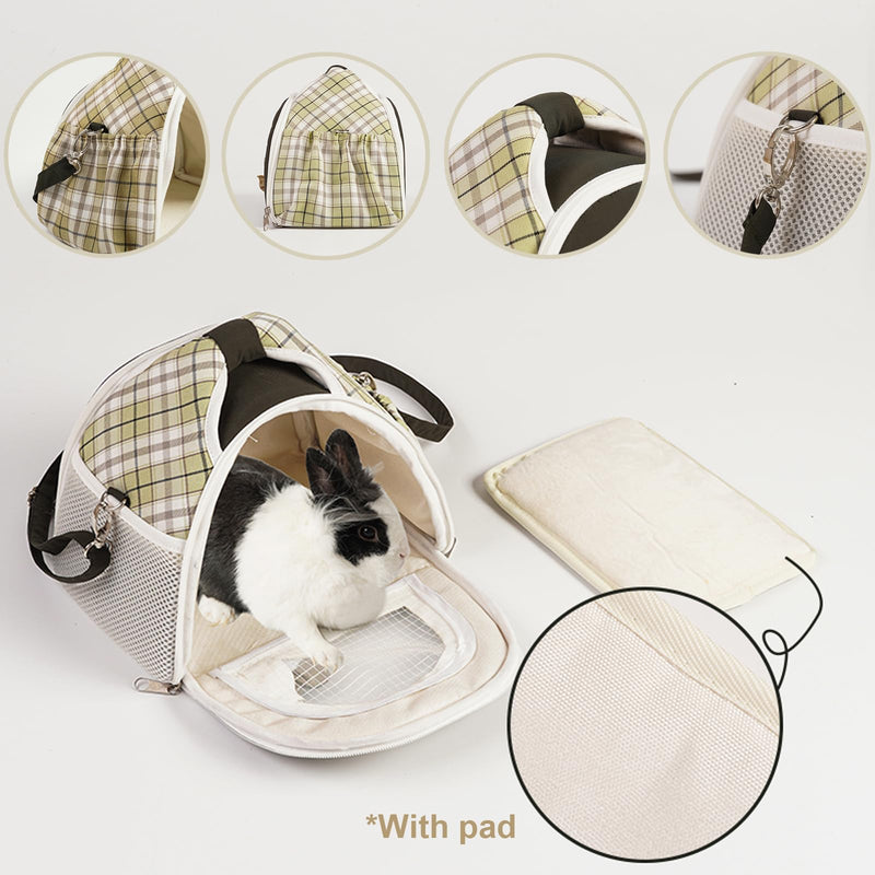 ABLAZEZAI Guinea Pig Carrier, Small Animal Travel Bag, Breathable Outdoor Portable Pouch for Chinchilla Hamster Bird Bunny Hedgehog Sugar Glider Gerbil Snake (Black) Black - PawsPlanet Australia