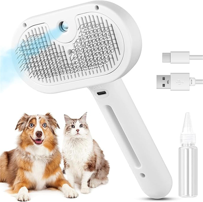 Plufura Essentials Dog Brush, Plufura Pet Brush, Skin Friendly Deshedding Grooming Tool for Dogs & Cats, Pet Hair Brush for Long & Short Hair, Reduces Shedding by 95% (White) White - PawsPlanet Australia