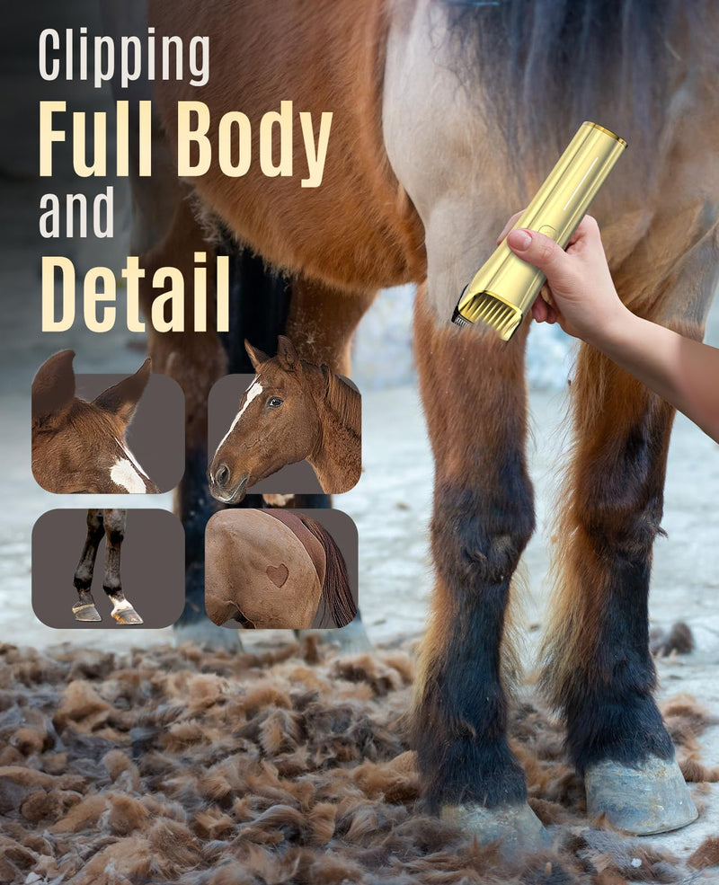 oneisall Cordless Horse Clippers with Metal Blades - PawsPlanet Australia