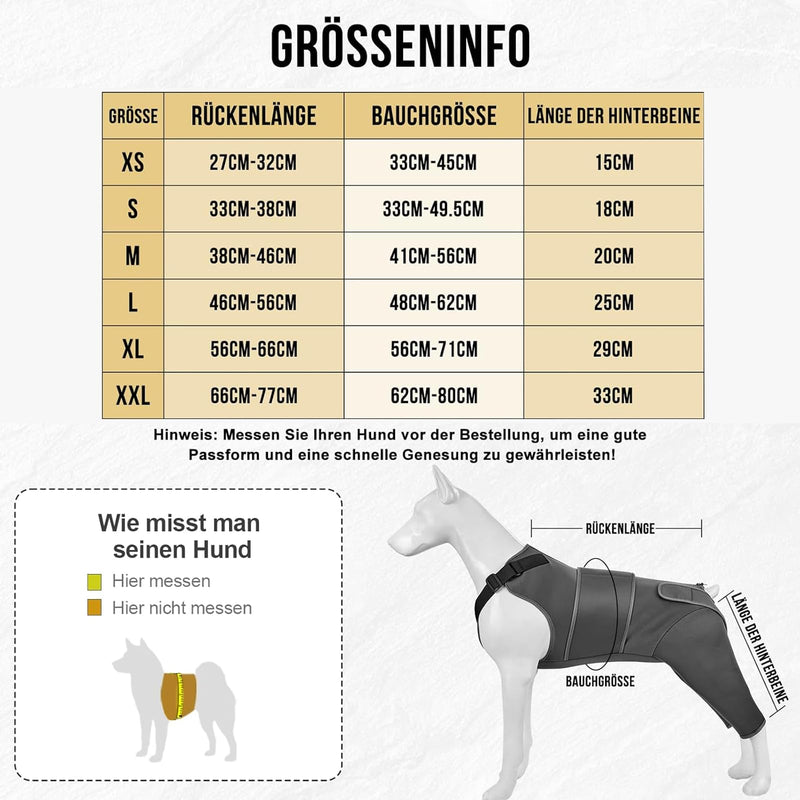 OneTigris Dog Bodysuit After Surgery, Male Dog Bodysuit After Castration with Adjustable Straps, Soft Lick Protection Dogs for Male or Female Dogs, Body Dog for Small/Medium/Large Dogs (XL) XL