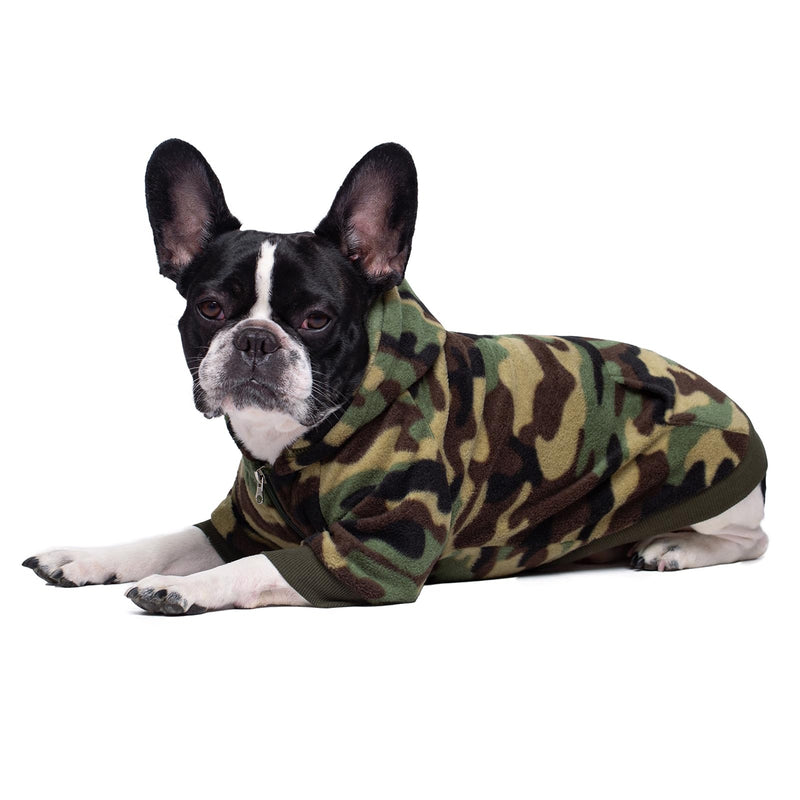 Camo French Bulldog Clothes Dog Hoodie Sweatshirts with Pockets for Small Dogs Puppy Chihuahua Coat Clothing Pet Cat Hoodie Fleece Dog Sweaters Costume XXL Camo