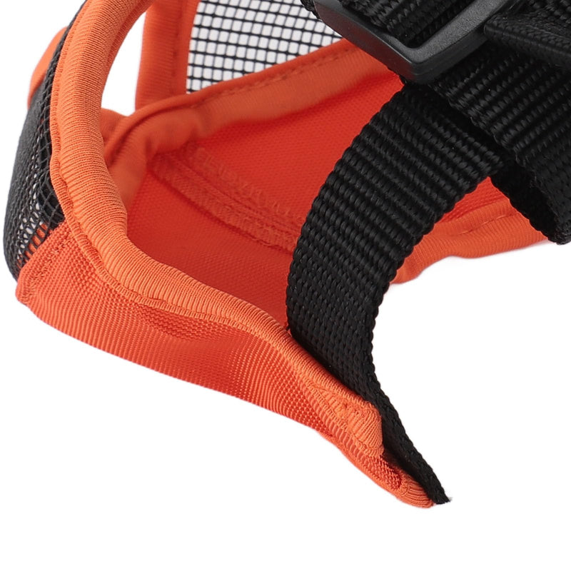 Soft Short Snout Dog Muzzle, Breathable Mesh Design Easy to Wear Strong Flat Face Bulldog Muzzle for Biting Chewing Licking (Orange S) (M #12) M #12