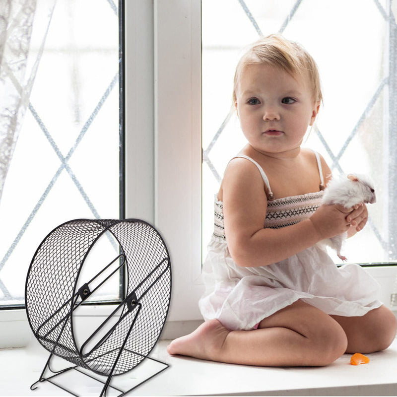ULTECHNOVO Chinchilla Wheel, Pet Hamster Running Wheel, Hamster Toys for Hamster Cage Spinner Small Animals Exercise Wheels for Dwarf Syrian Gerbils Mice Or Other Small Animals(Black 26) - PawsPlanet Australia