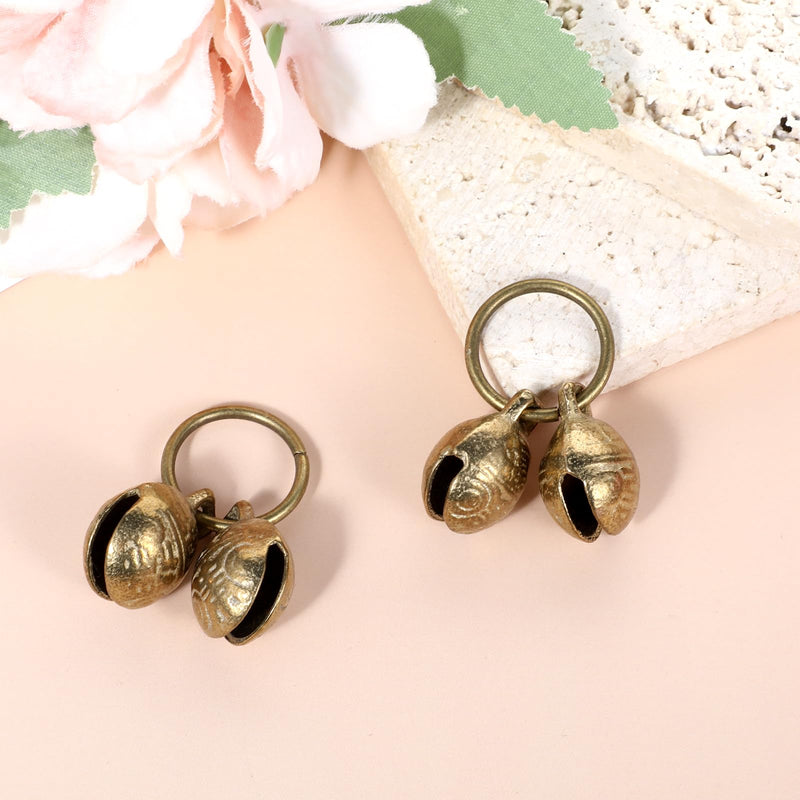Copper Bell for Dog Collar, 4 PCS Brass Dog Bells Extra Loud Collar Bell for Pet Tracking Anti Lost Training Pets Pendant Accessories Anti Theft Bells for Little Dogs & Cats - PawsPlanet Australia