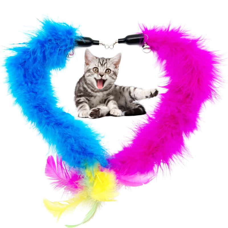 Cat Feather Toys Refill Cat Wand Replacement Feathers, 16 PCS Cat Toy Feather Refills, Cat Wand Attachments Feathers for Cat Toys 16PCS Cat Feather Toy Refills - PawsPlanet Australia