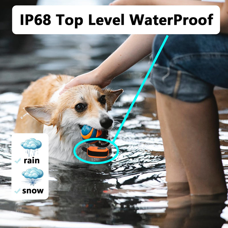 Indoor Pet Barrier for 2 Dogs, Wireless Indoor Electric Fence, Pet Gate, Keeps Areas Off Limits, 2 Dog Fence Syetem Waterproof/Rechargeable Training Collars (Orange, Indoor 2 Dog System) - PawsPlanet Australia