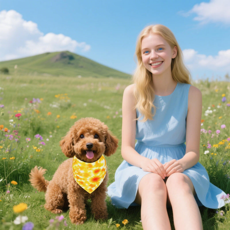 30 Pcs Tie Dye Dog Bandanas for Small Dogs Stitch Dog Bandana Bulk Reversible Print One Side Polyester Puppy Scarves Party Grooming S - PawsPlanet Australia