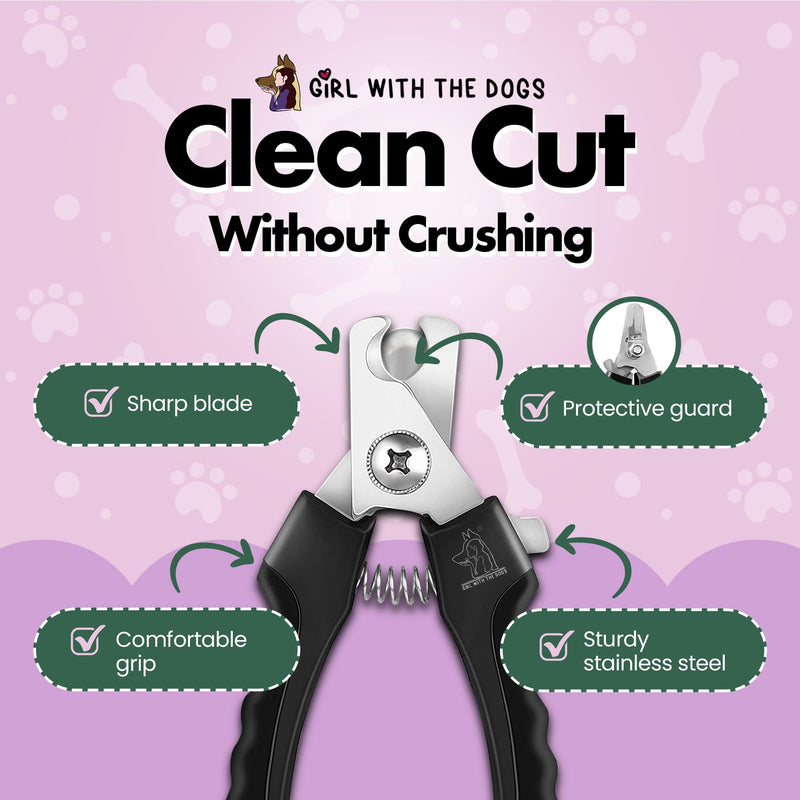 Pet Nail Clippers by Girl With The Dogs, Nail Clippers for Grooming and Claw Care for Cats/Dogs (Small) Small - PawsPlanet Australia