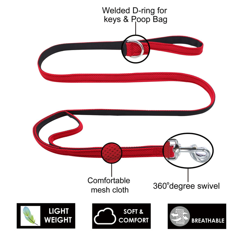 Double Handle Walking/Traffic Air Mesh Leash Large Amethyst - PawsPlanet Australia