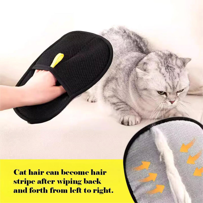 3 PCS Pet Hair Removal Glove for Cats & Dogs, Electrostatic Grooming Gloves for Pet Hair, Reusable Double Sided Static Hair Remover for Couch, Furniture, Carpet & Car Seat 3 - PawsPlanet Australia
