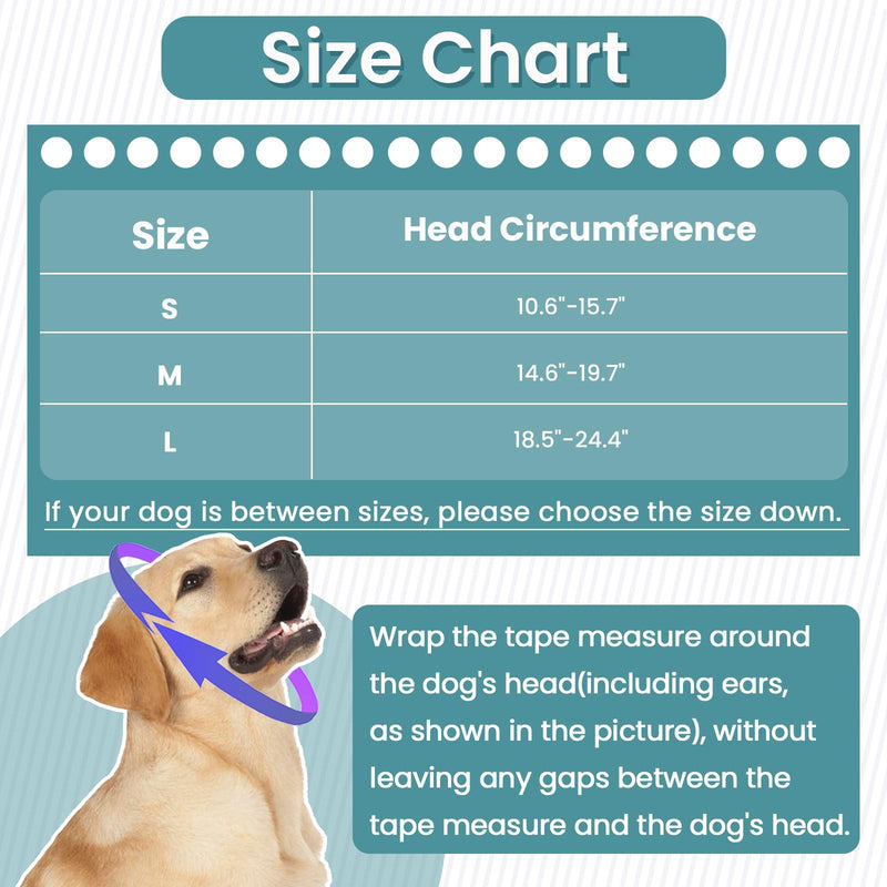 Nanaki Dog Calming Hoodie Hematomas Ear Wraps for Dogs, Fireworks Snood For Dogs Grooming Dog Hood for Noise Protection Dog Ear Covers for Blow Drying Dog Ear Protector Dog Headband for Anxiety Relief S(Head Girth:10.6"-15.7") Light Green - PawsPlanet Australia